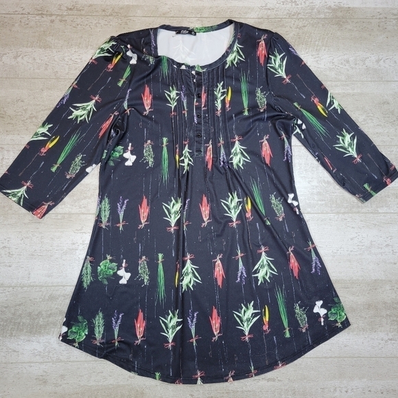 Lily Tops - Lily by Firmiana Tunic Top 3/4 Sleeve